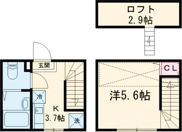 バーミープレイス喜多見Ⅱの間取り