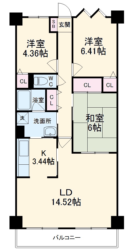 バードタウン7番館の間取り