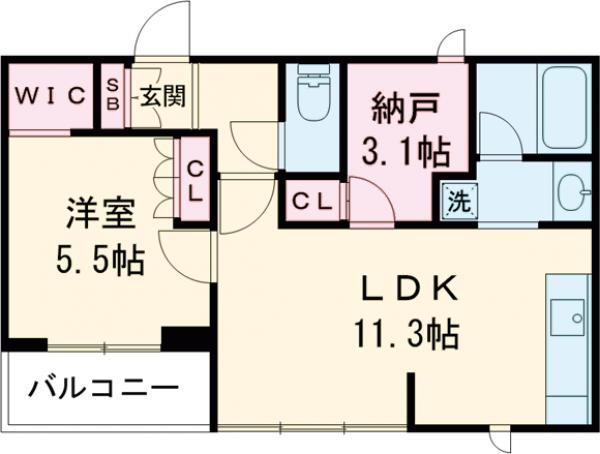 フレンシア玉川田園調布・204号室の間取り