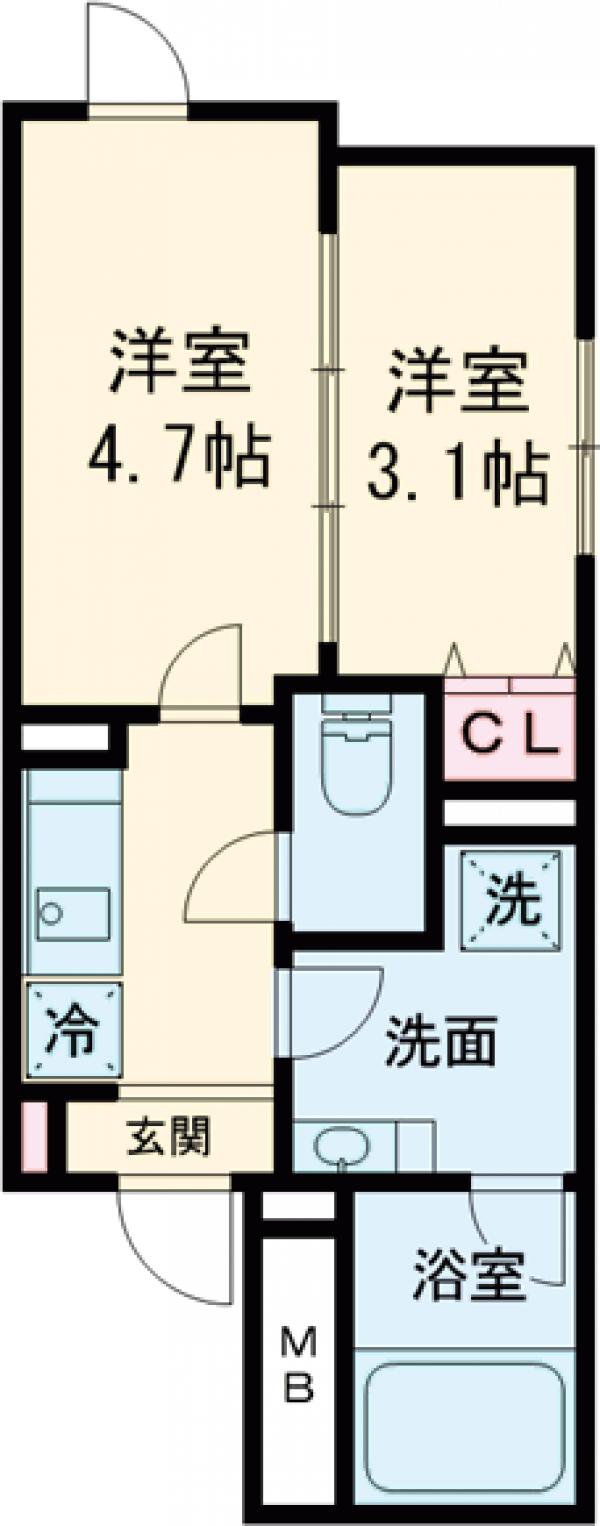 Laviere上中里の間取り