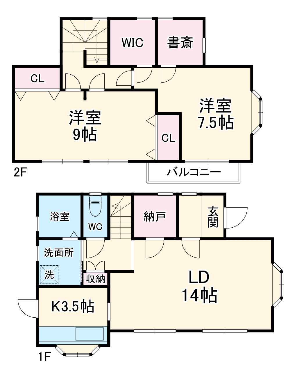 比良一丁目貸家の間取り