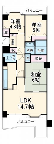 磯子台スカイマンションの間取り