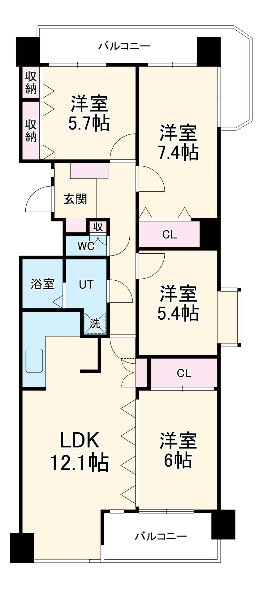 イトーピア城見マンションの間取り