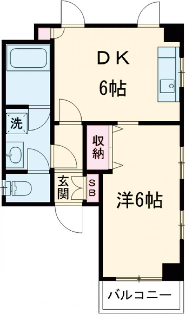 フレールかもん・202号室の間取り