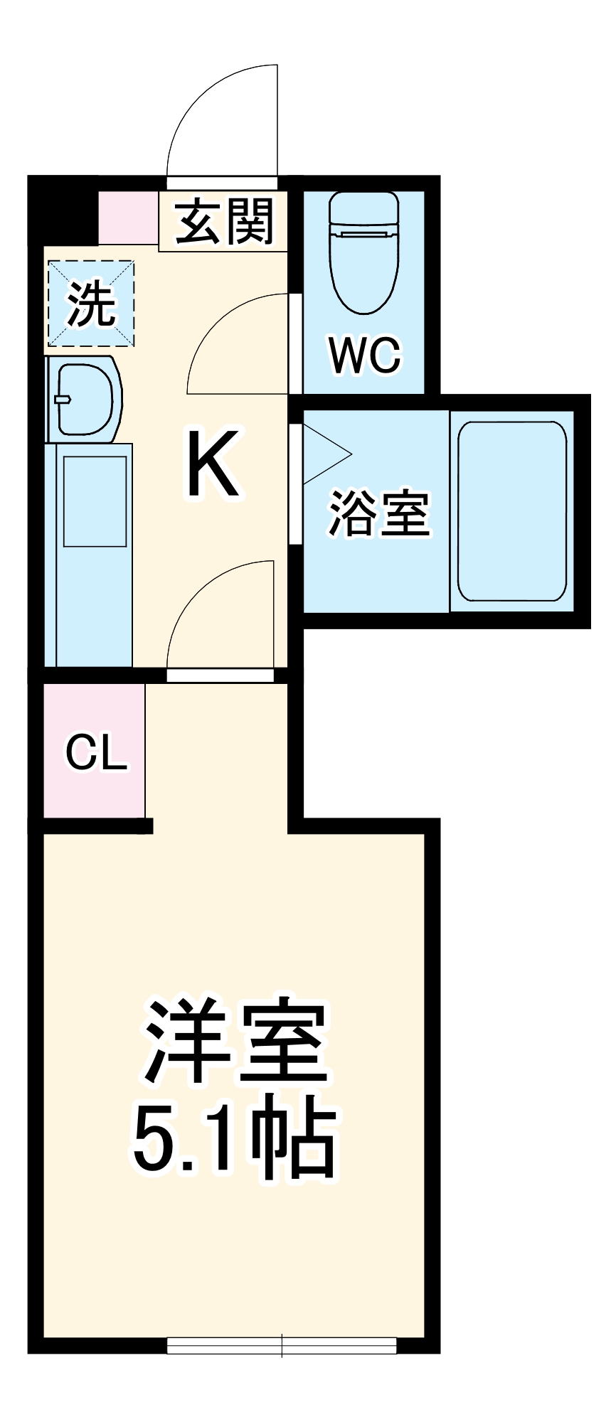 ラフィーネ二俣川・103号室の間取り