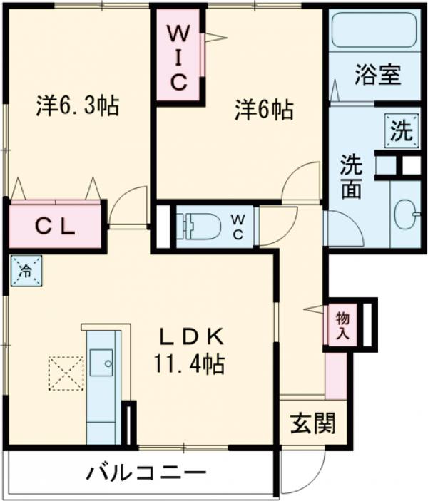 ソレイユ嵯峨野の間取り
