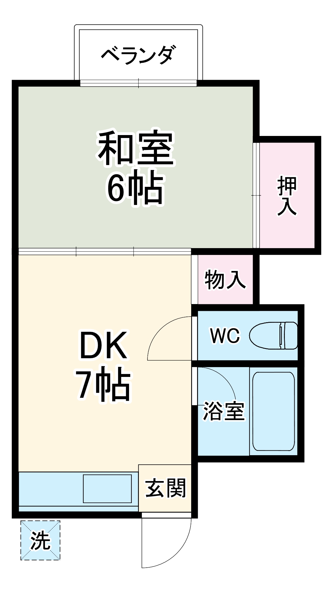 藤ハイツ・203号室の間取り