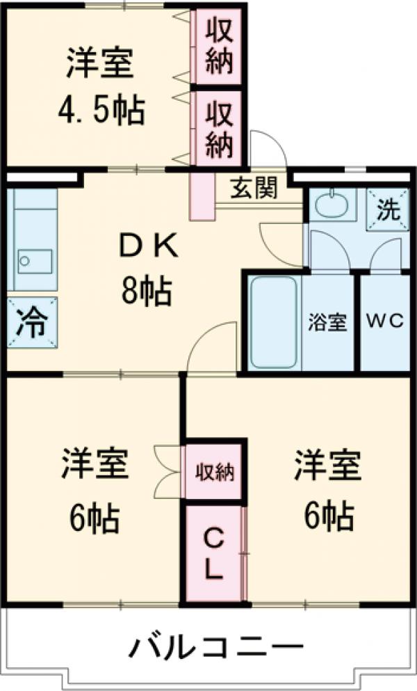 Ninety相模大野の間取り