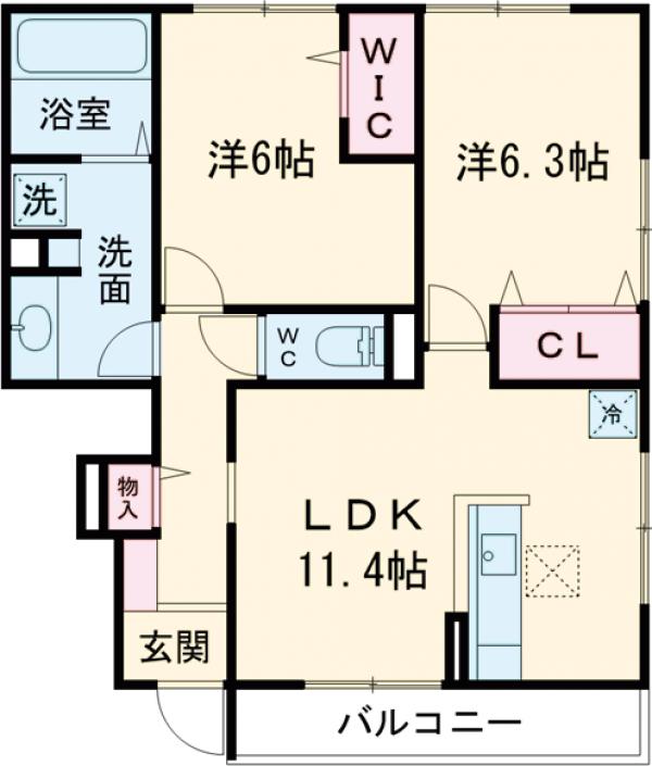 ソレイユ嵯峨野の間取り