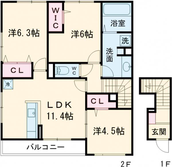 ソレイユ嵯峨野の間取り