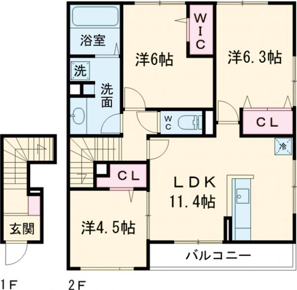 ソレイユ嵯峨野の間取り