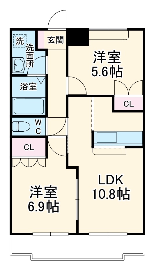 東建レジデンテ・203号室の間取り