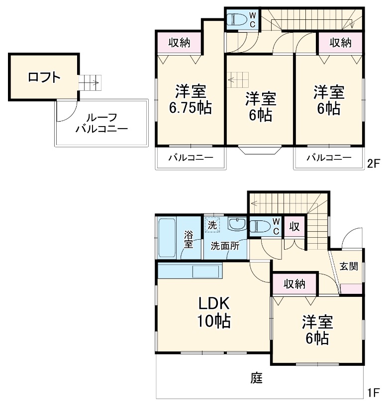 中海岸４丁目貸家の間取り