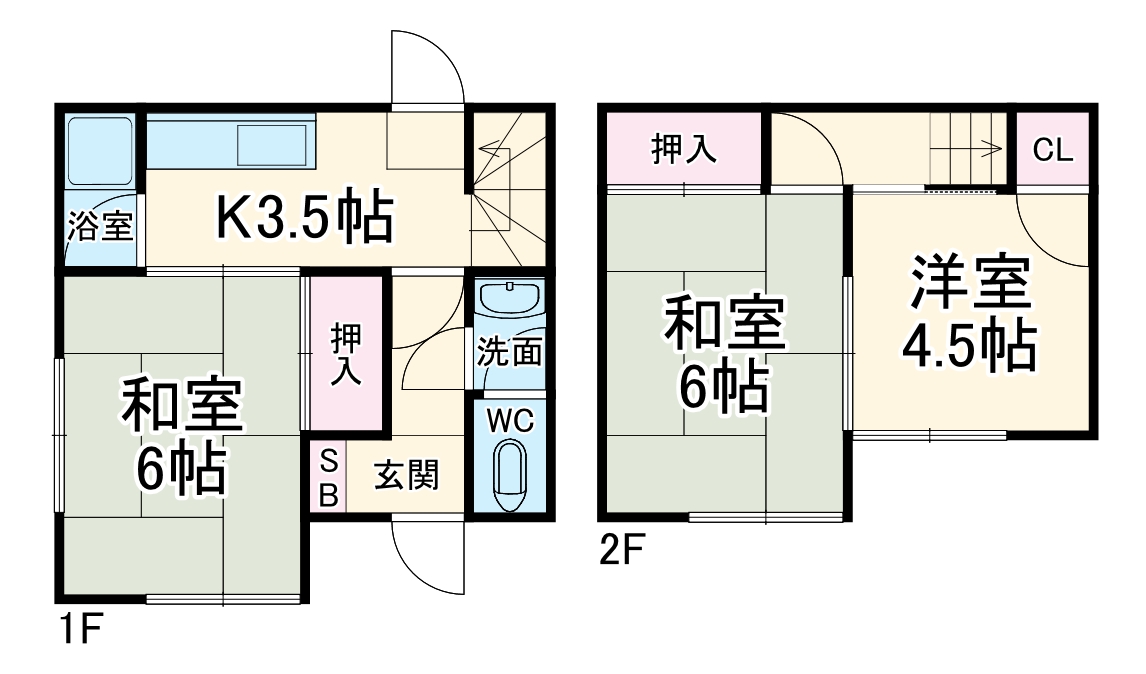 大池2丁目貸家の間取り