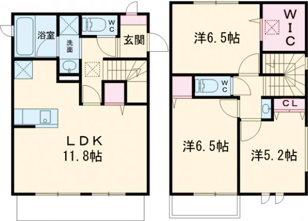 メルヴェイユ Bの間取り