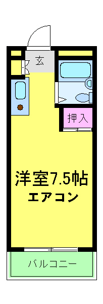 ル・シオン・606号室の間取り