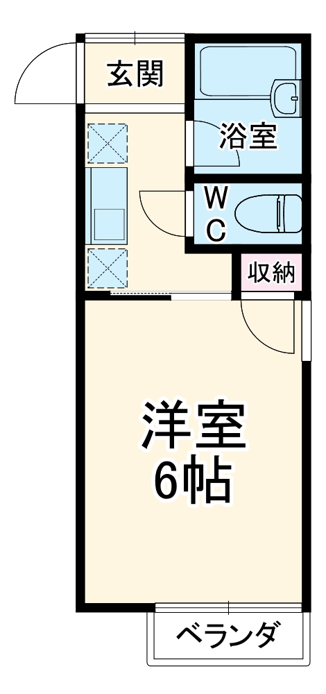 ホワイトレジデンスⅠ・201号室の間取り