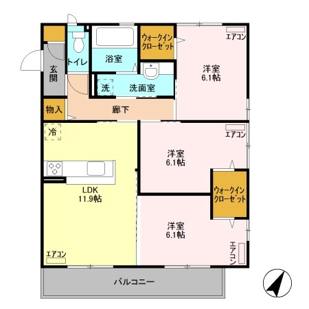プラウドパークス Tの間取り