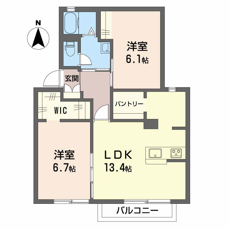 メリースクエアCの間取り