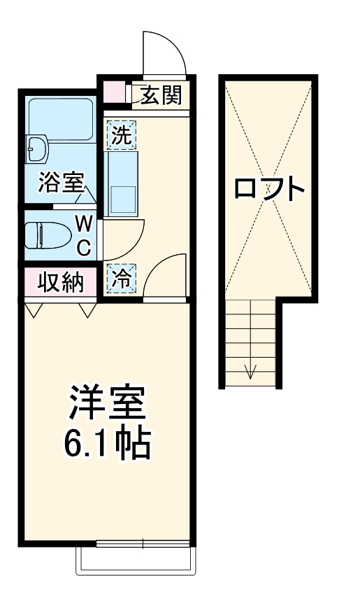 Palace上峰・210号室の間取り
