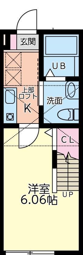 ヴェルジェ・102号室の間取り