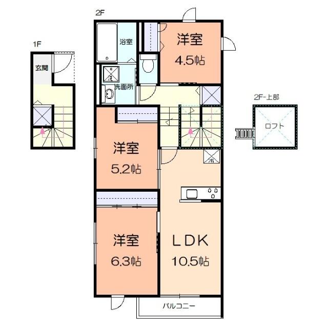 ヴィラ大雅Aの間取り