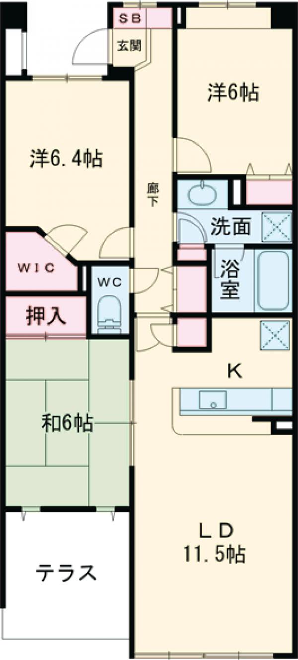 ダイアパレス プロヴァンシア武蔵境の間取り