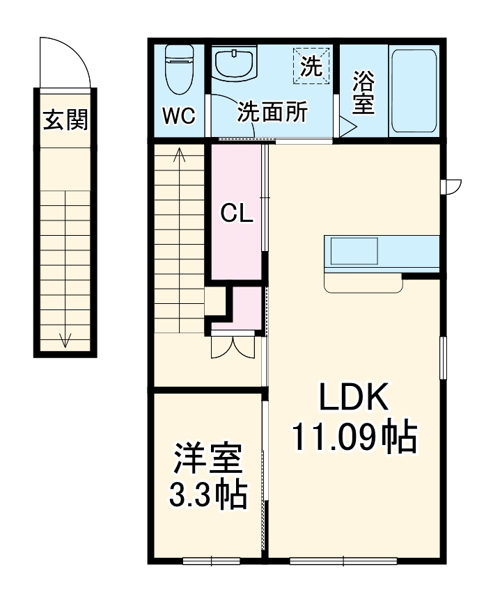 RAMBLE A棟の間取り