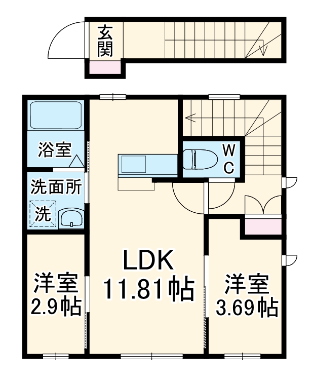 RAMBLE B棟の間取り