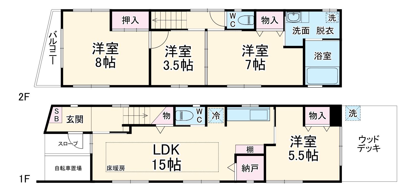 市川真間1丁目戸建の間取り