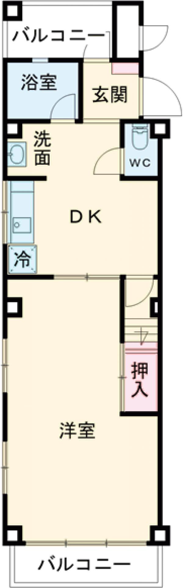 川崎屋ビル・303号室の間取り