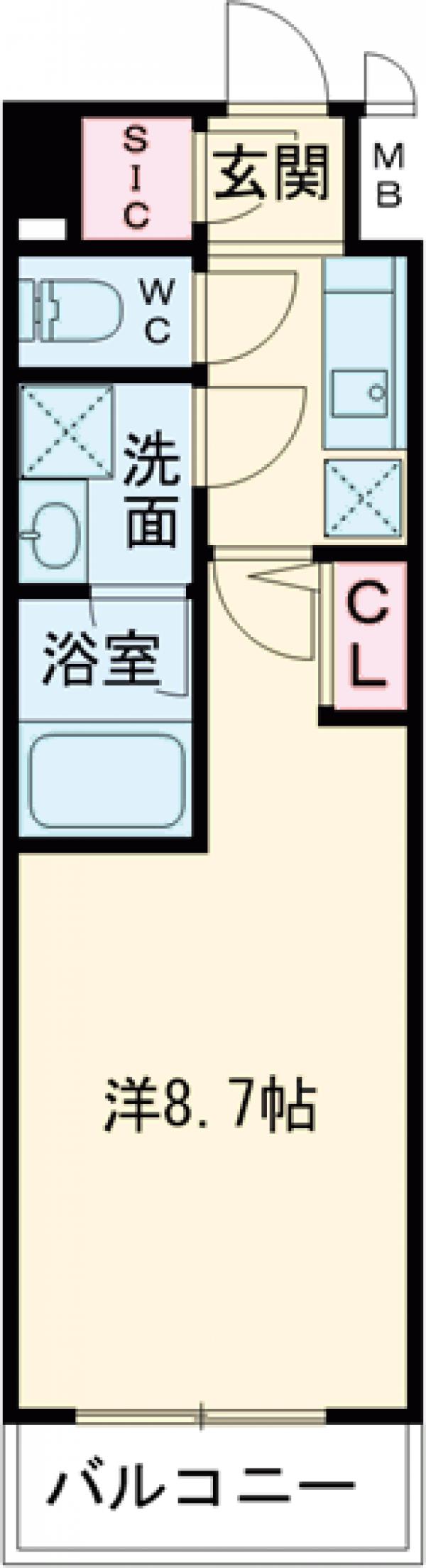 ＡＬＴＥＲＮＡ北品川・1004号室の間取り