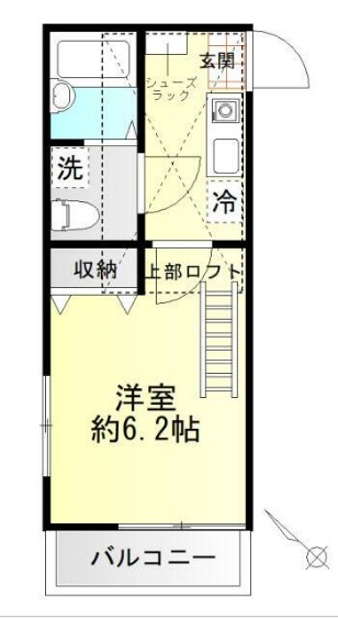エスパシオ横浜鶴見・201号室の間取り