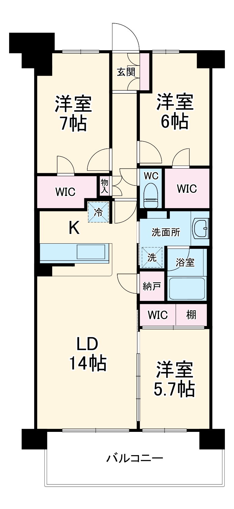 グレーシア湘南平塚海岸の間取り