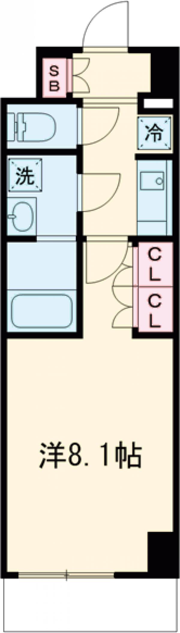 堀切の完工年月(2019年7月)築の賃貸マンションの間取り
