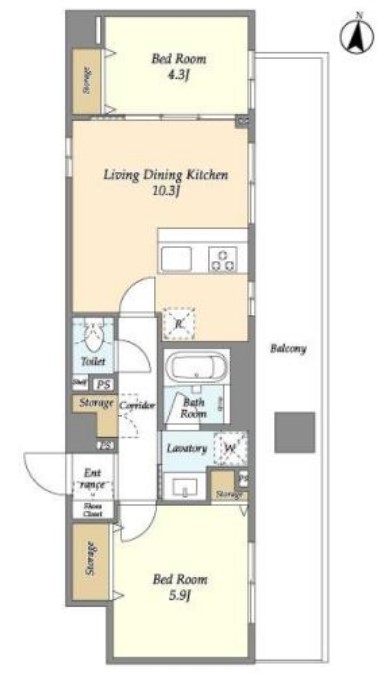 CREATIF 日暮里の間取り