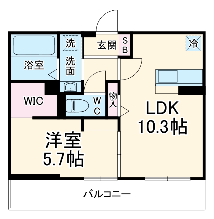 アザレア Aの間取り