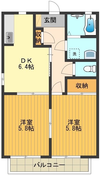 エクセルみねき C棟の間取り