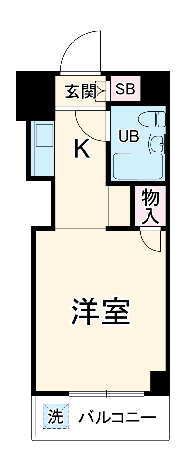 スカイコート横浜平沼の間取り