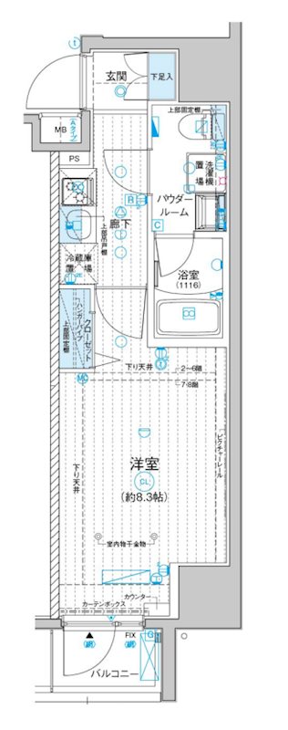 メインステージ入谷Ⅳ・301号室の間取り