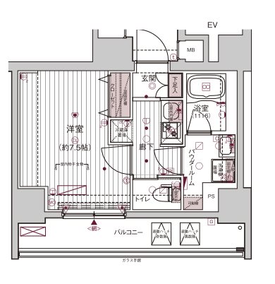 メインステージ浅草入谷Ⅰ・1403号室の間取り