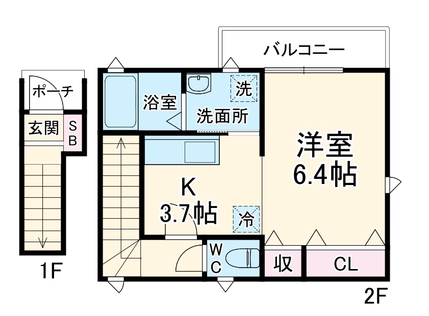 ローズビブレ小山の間取り