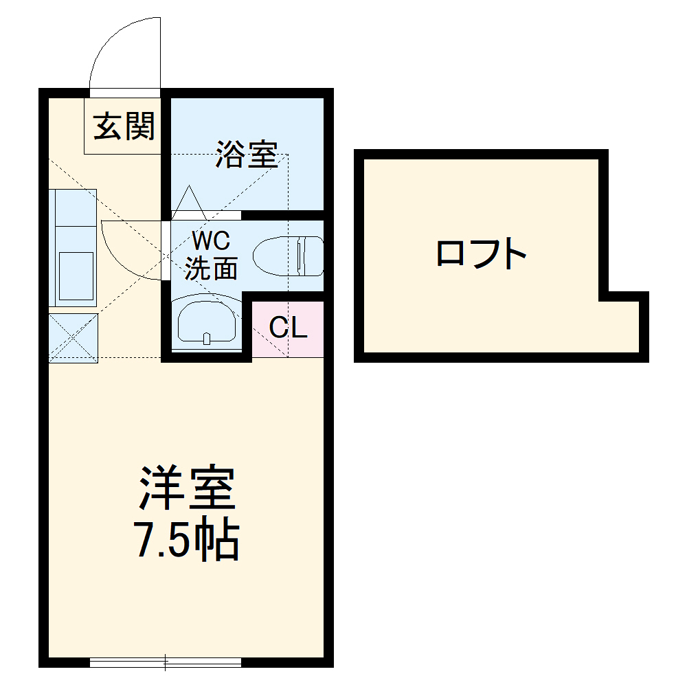 ハーミットクラブハウス戸塚A棟の間取り