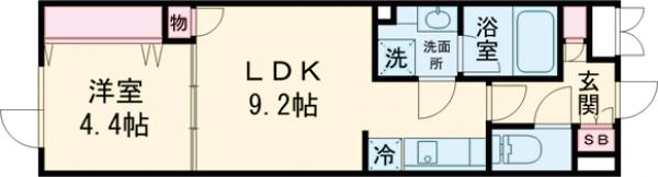 上北沢の完工年月(2025年5月)築の賃貸マンションの間取り