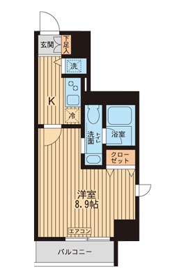 ＫＤＸレジデンス入谷・206号室の間取り