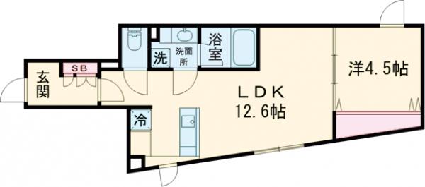 上北沢の完工年月(2025年5月)築の賃貸マンションの間取り