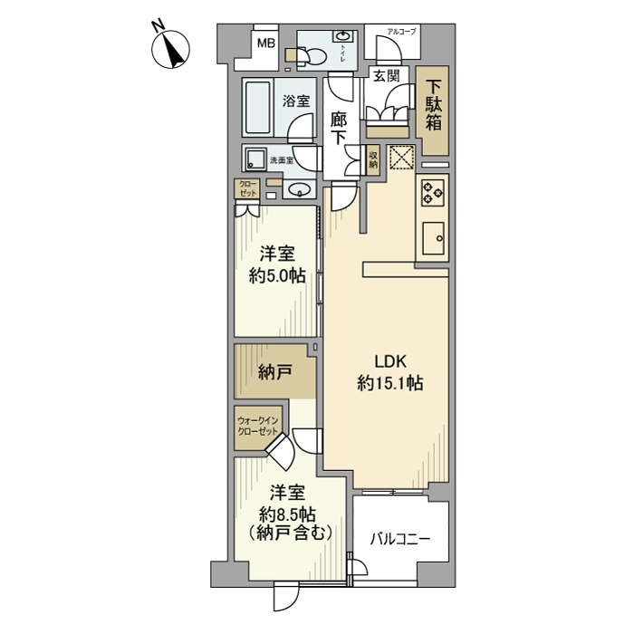 ファインレジデンス三田・403号室の間取り