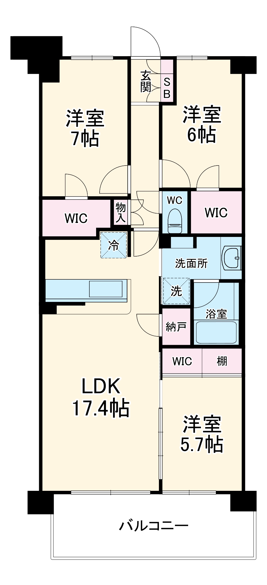 グレーシア湘南平塚海岸の間取り