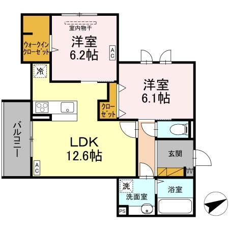 D's LIEN (ディーズリアン) Cの間取り