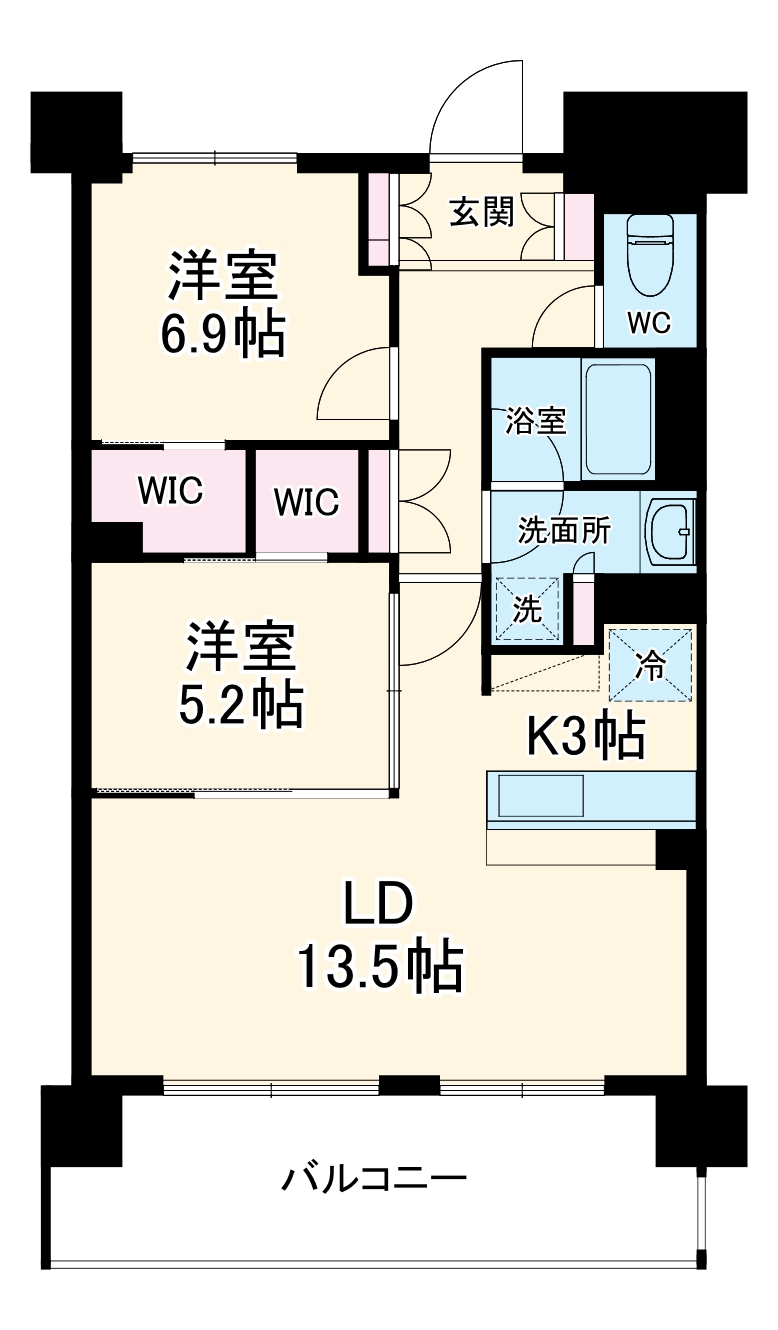 ベルヴュコート名古屋則武・806号室の間取り